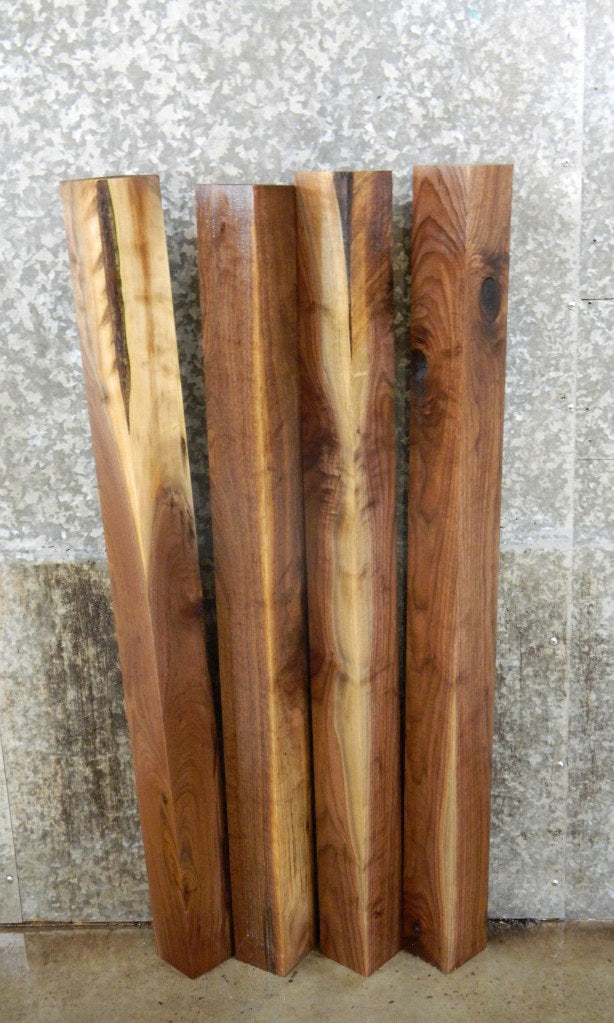 4- Reclaimed Kiln Dried Black Walnut 4x4 Turning Blocks/Table Leg 9383
