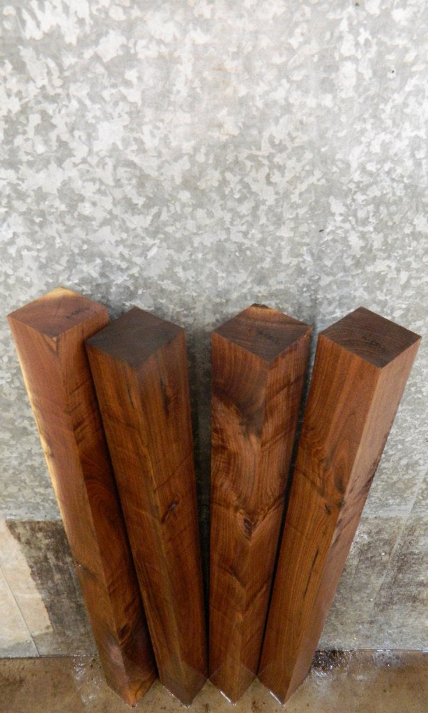 4- Reclaimed Kiln Dried Black Walnut 4x4 Turning Blocks/Table Leg 9383