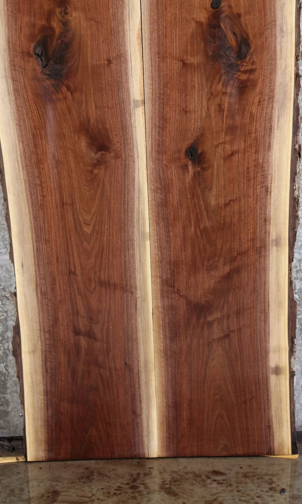 2- Black Walnut Live Edge Slab Dining Table Top, Wood Table 939-940