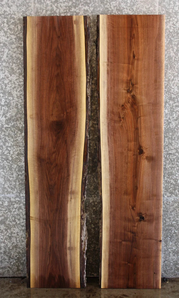 2- Black Walnut Live Edge Slab Dining Table Top, Wood Table 939-940