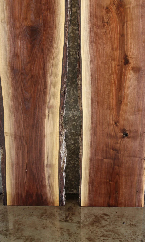 2- Black Walnut Live Edge Slab Dining Table Top, Wood Table 939-940