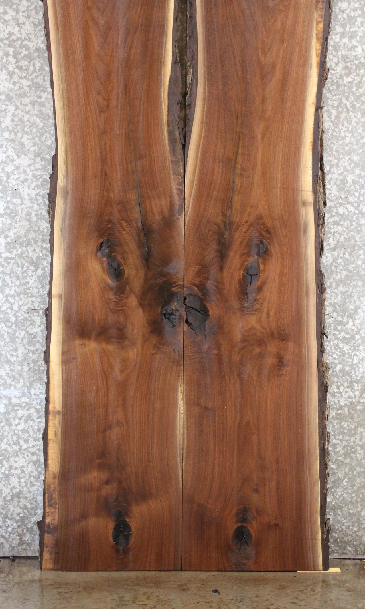 2- Black Walnut Live Edge Epoxy Pond Table Top Slabs 941-942