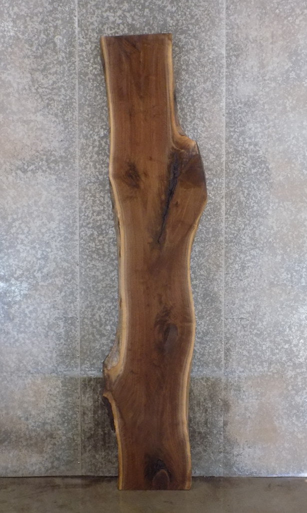 Rustic Black Walnut Live Edge Slab, Bar Top, Mantel Wood 943