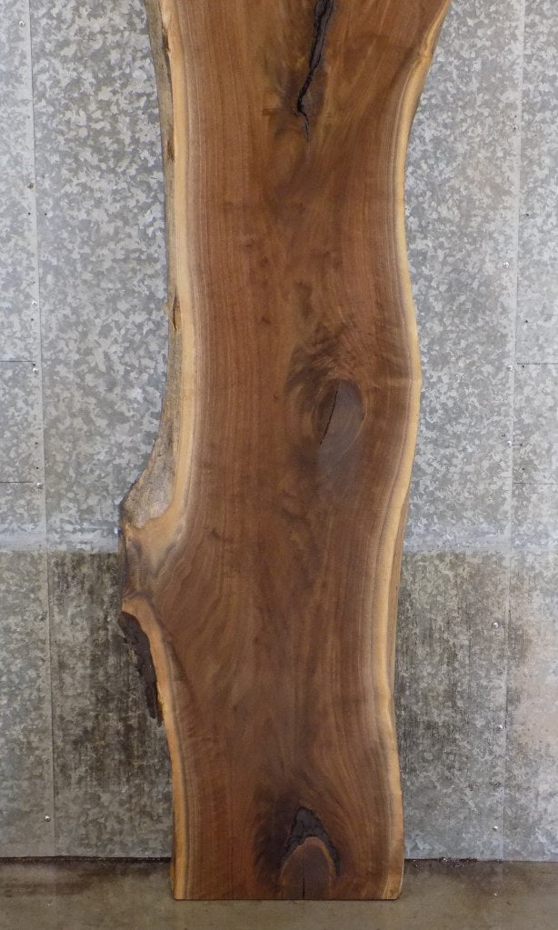 Rustic Black Walnut Live Edge Slab, Bar Top, Mantel Wood 943