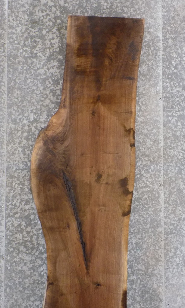 Rustic Black Walnut Live Edge Slab, Bar Top, Mantel Wood 943