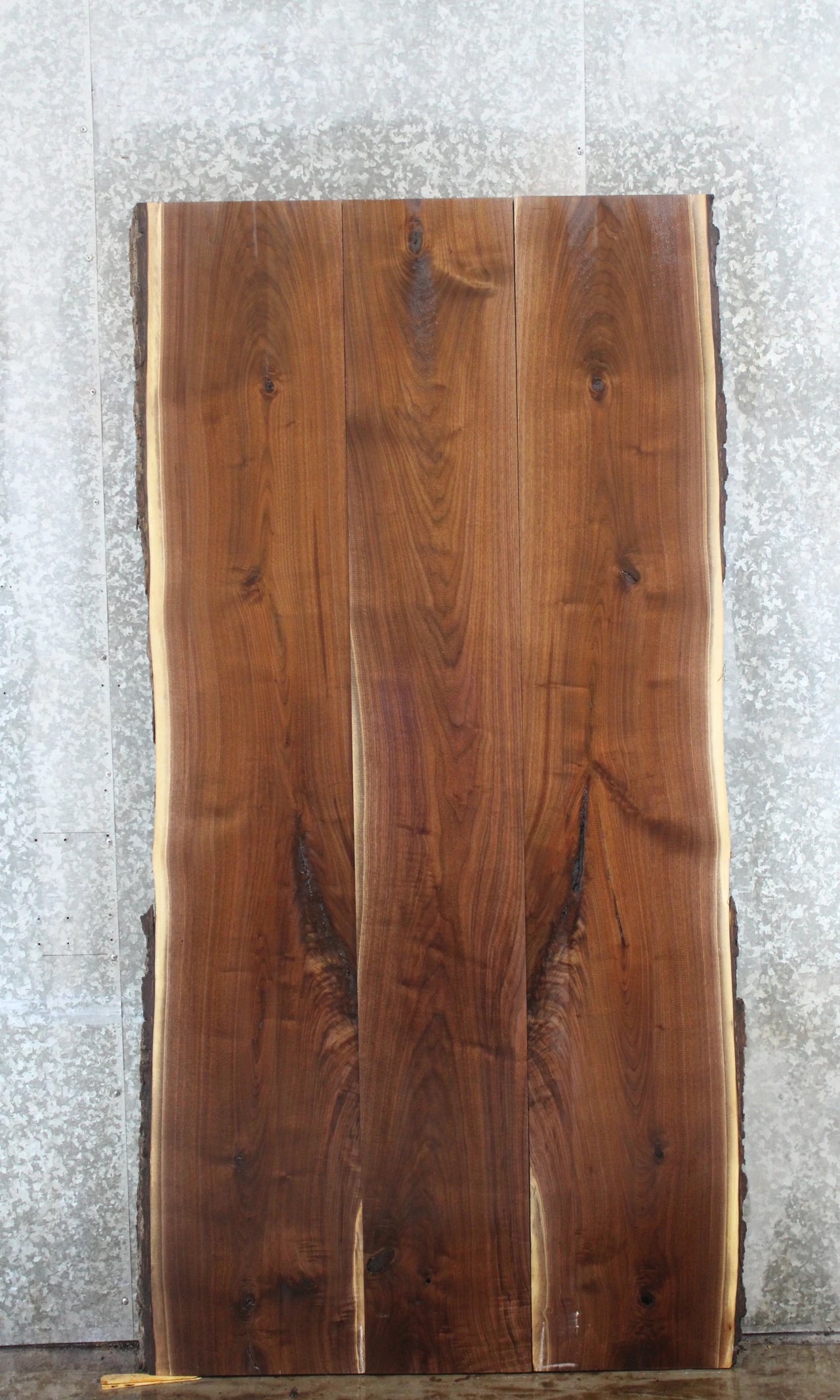 3- Bookmatched Live Edge Slab Black Walnut Dining Table Top 949-951