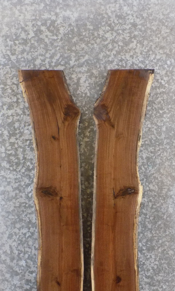 2- Rustic Natural Edge Black Walnut Bar/Table Top Slabs CLOSEOUT 961-962