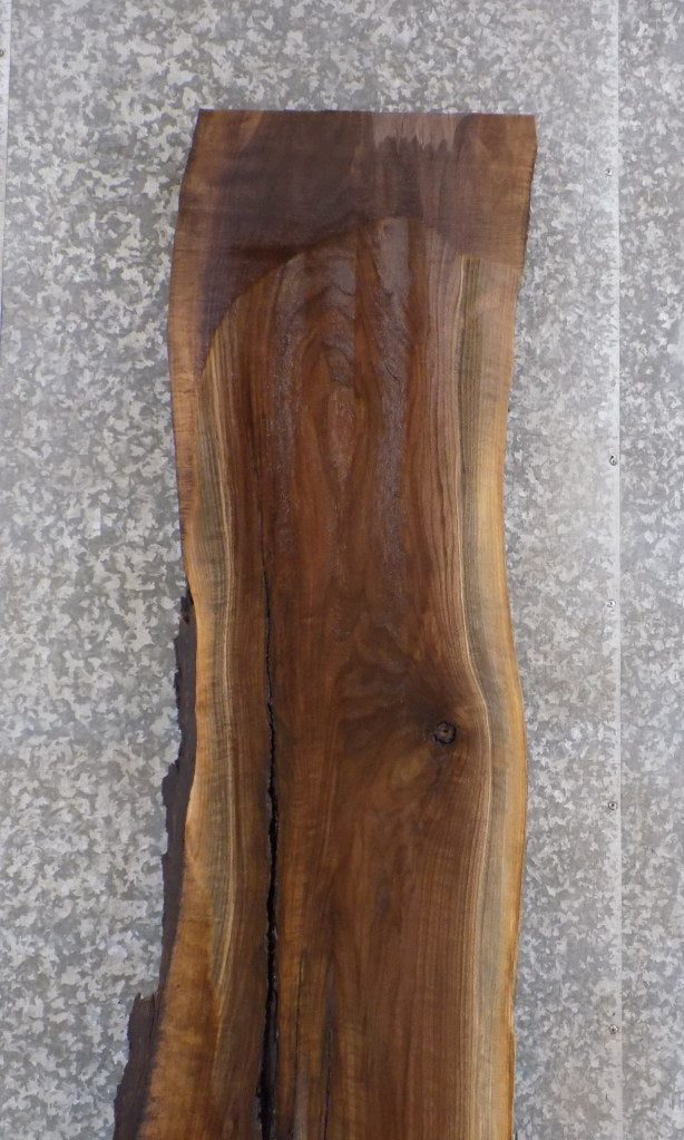 Rustic Live Edge Black Walnut Slab, Bar Top, Table Top, Mantel 966