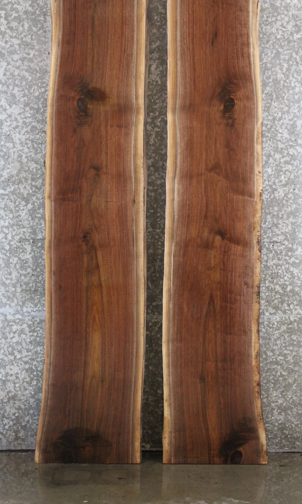 2- Black Walnut Live Edge Book Match River Table/Bench Slabs 967-968