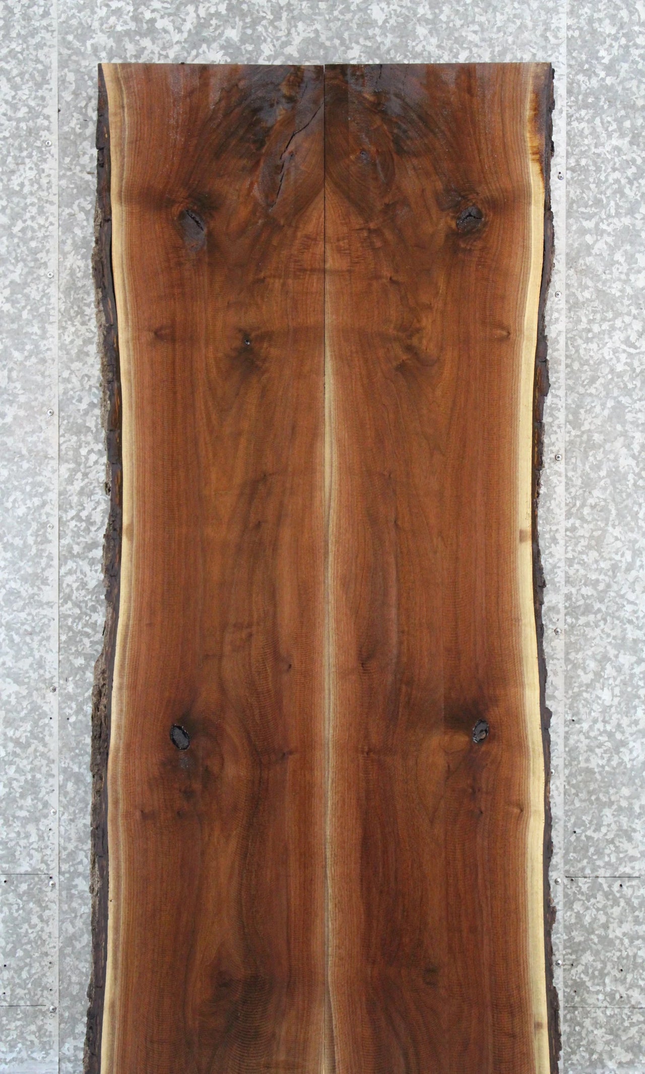2- Live Edge Black Walnut Bookmatched Kitchen/Dining Table Top 97-98