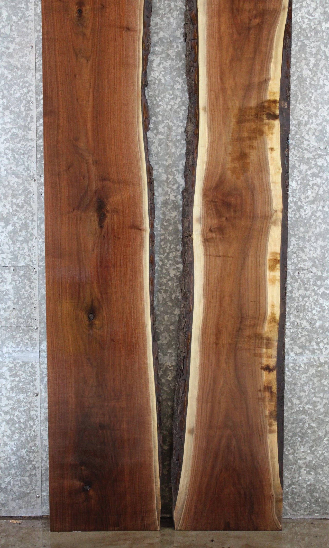 2- Live Edge Black Walnut Bookmatched Kitchen/Dining Table Top 97-98