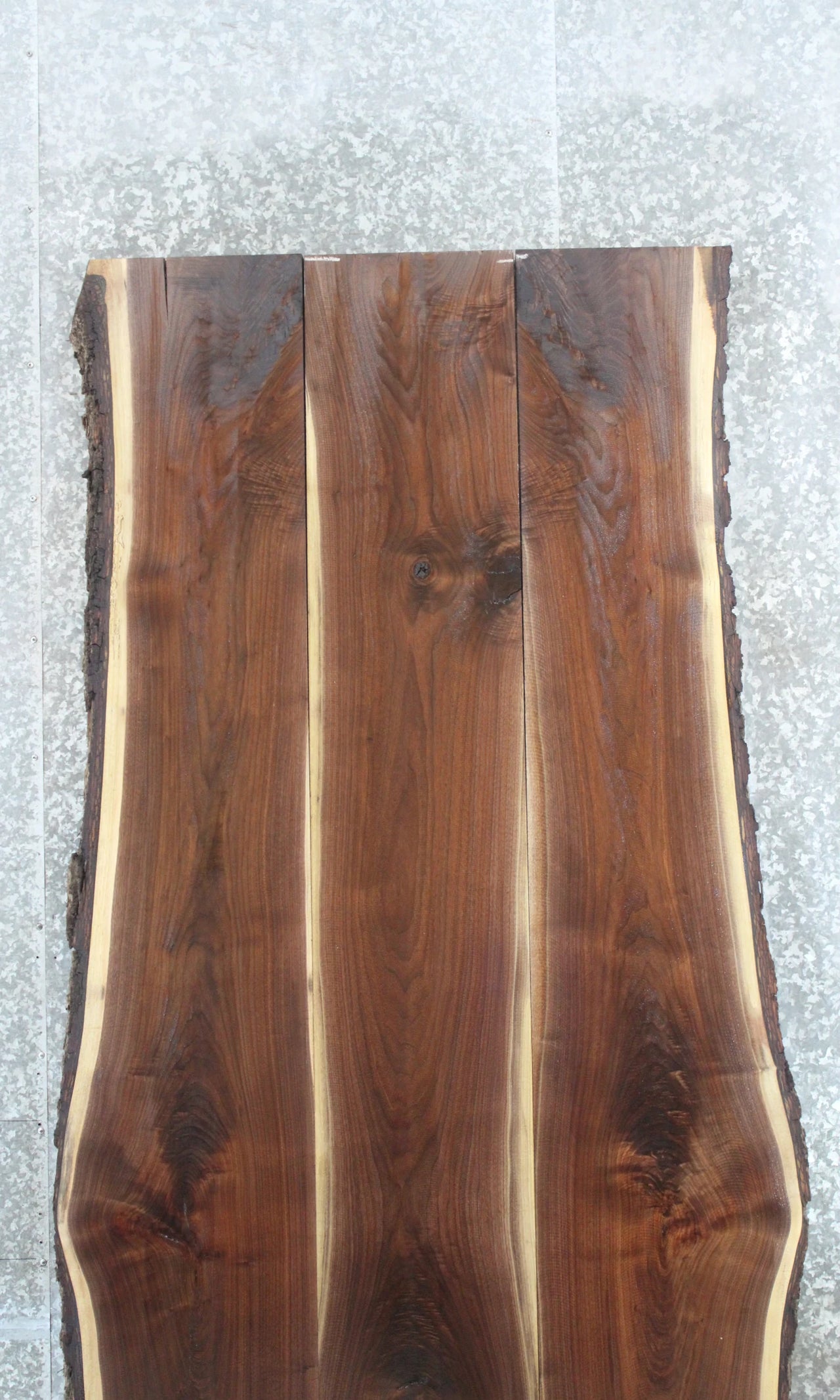 3- Live Edge Black Walnut Conference Table Top Slabs, Solid Wood 982-984