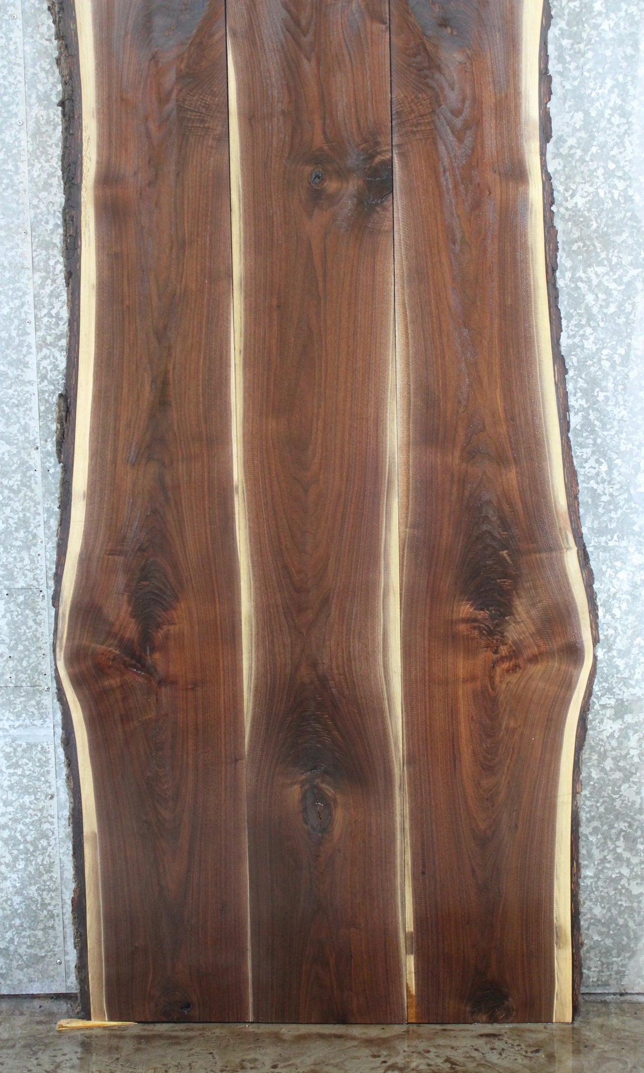 3- Live Edge Black Walnut Conference Table Top Slabs, Solid Wood 982-984