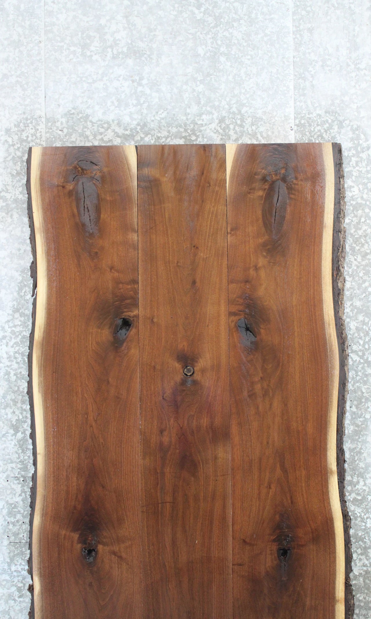3- Black Walnut Live Edge Dining Table Top Slabs, Solid Wood 986-988
