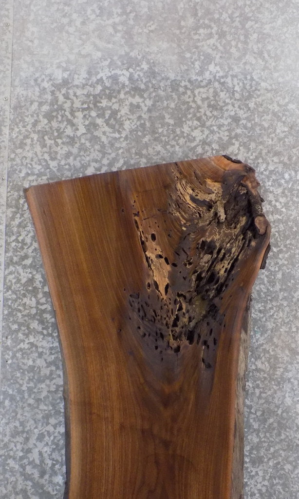 Rustic Live Edge Black Walnut Kitchen Table Top Wood Slab 993