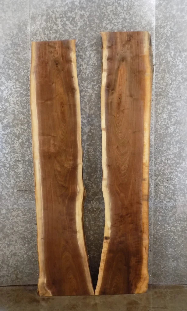 2- Live Edge Black Walnut Slabs, Epoxy River Table Project, Wood 998-999