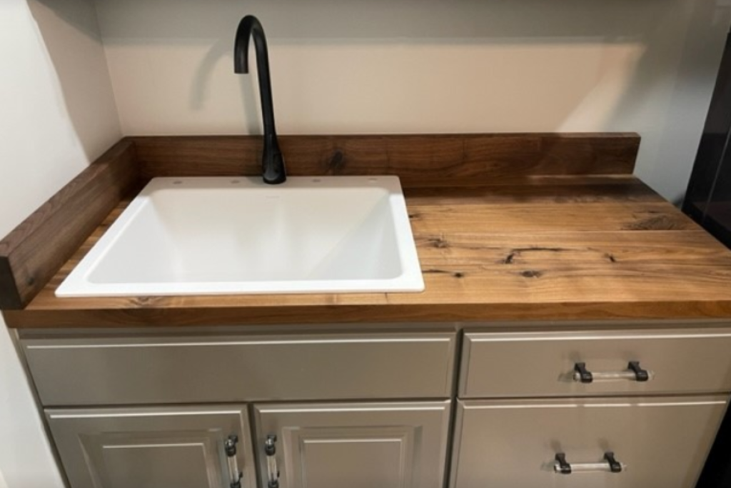 Sink Cover / Hand Made / Solid Wood / Dark Walnut