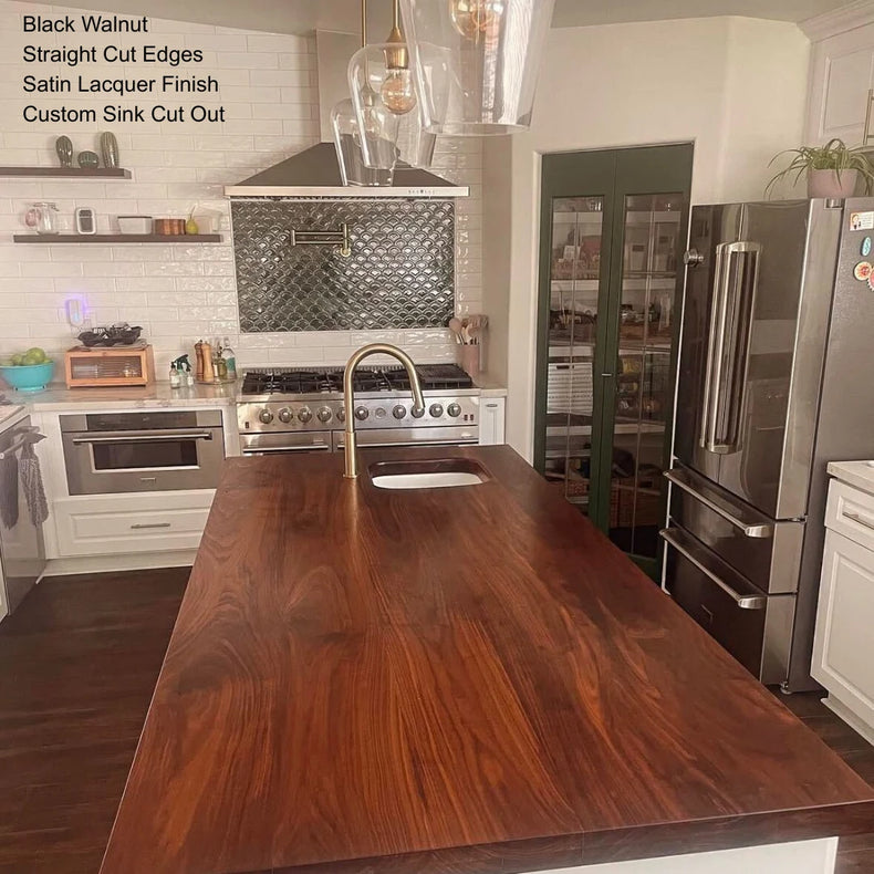 Wood Dining Table, Kitchen, Farmhouse, Island Top
