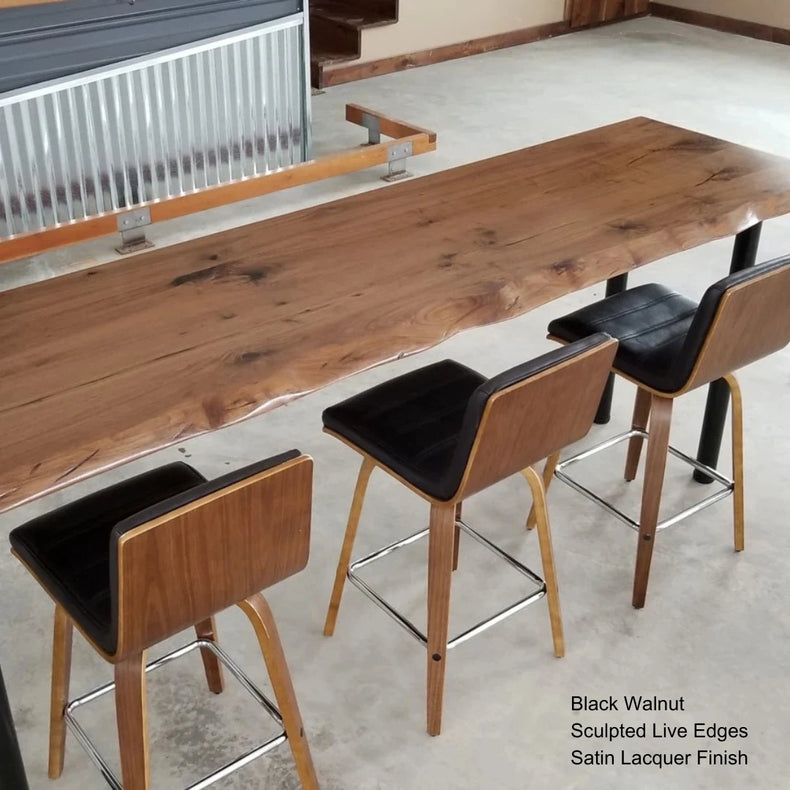 Wooden Office Desk Top, Live Edge, Countertop, Rustic Lumber Tabletop