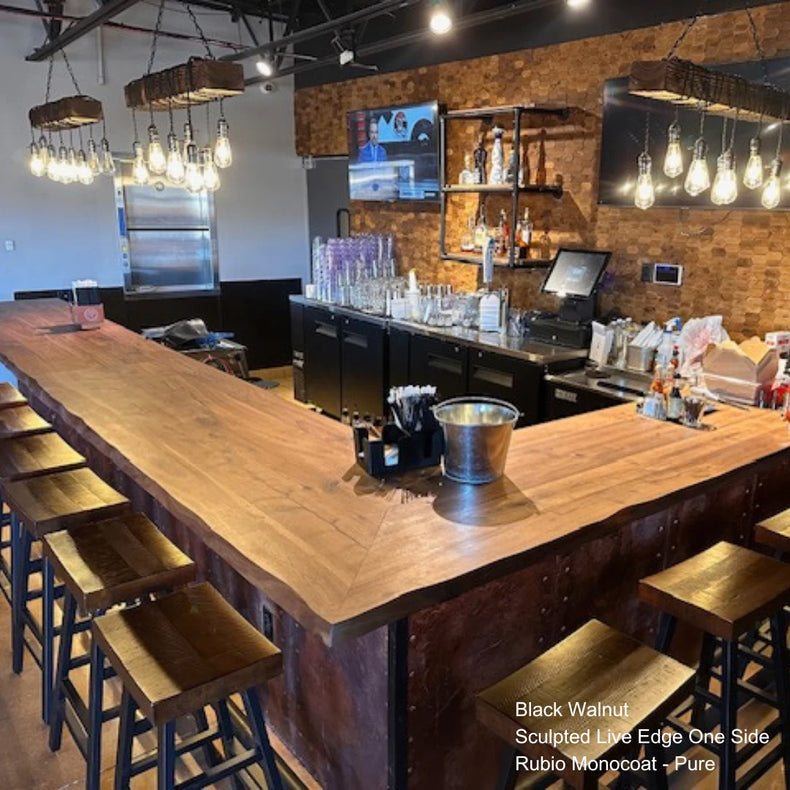 Wooden Office Desk Top, Live Edge, Countertop, Rustic Lumber Tabletop
