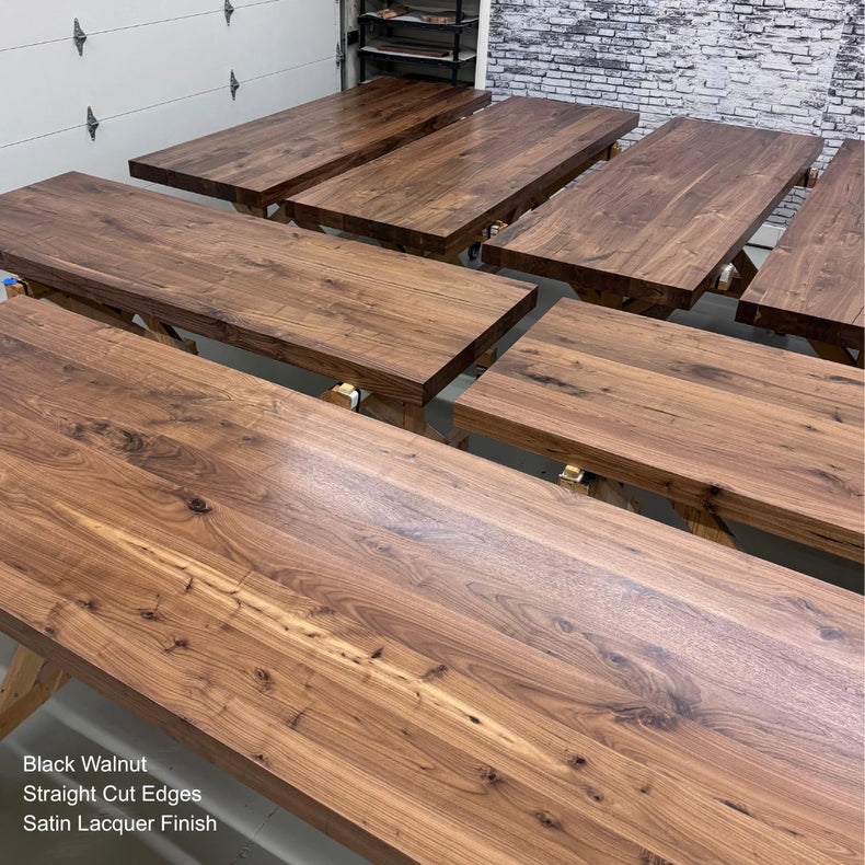 Wooden Office Desk Top, Live Edge, Countertop, Rustic Lumber Tabletop