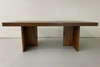 Thumbnail for Custom Wood Dining Table | Wooden T-Shaped Slab Legs