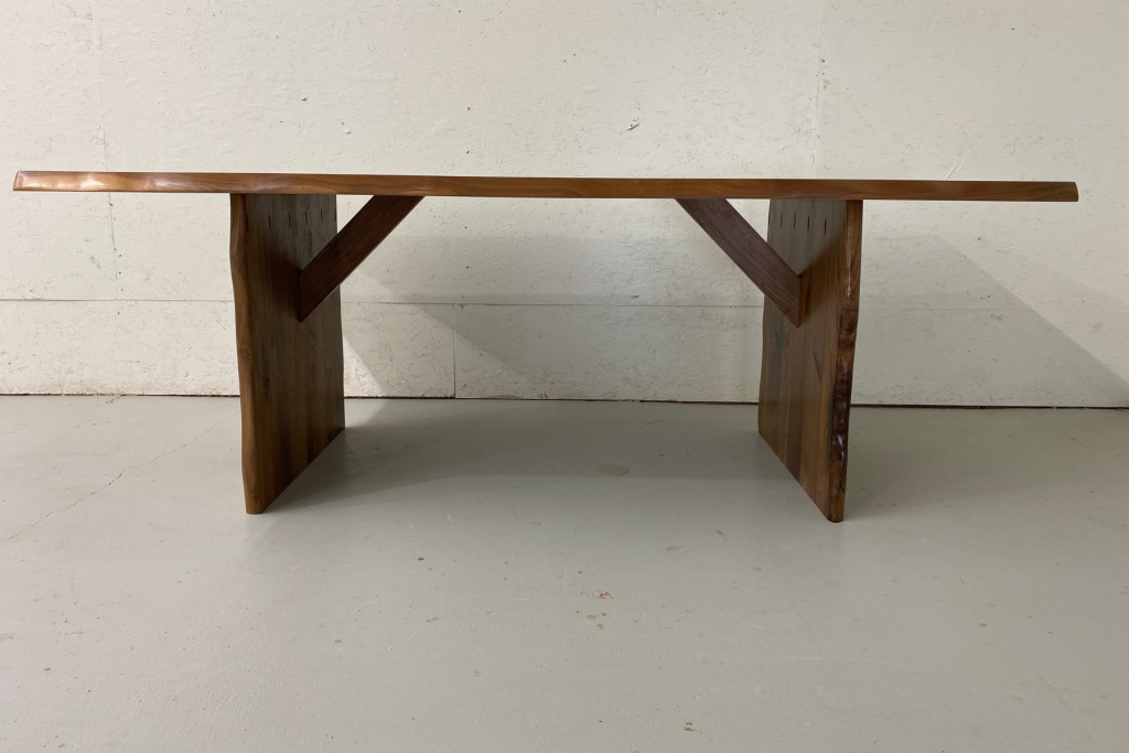 Solid Wood Dining Table | Wooden Slab Legs