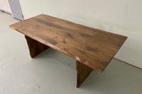 Thumbnail for Solid Wood Table Top with Wide Slab Table Legs