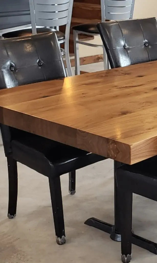 3" Thick Solid Wood Custom Table Top - 2' to 6'