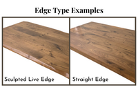 Thumbnail for Solid Wood Table Top with Wide Slab Table Legs