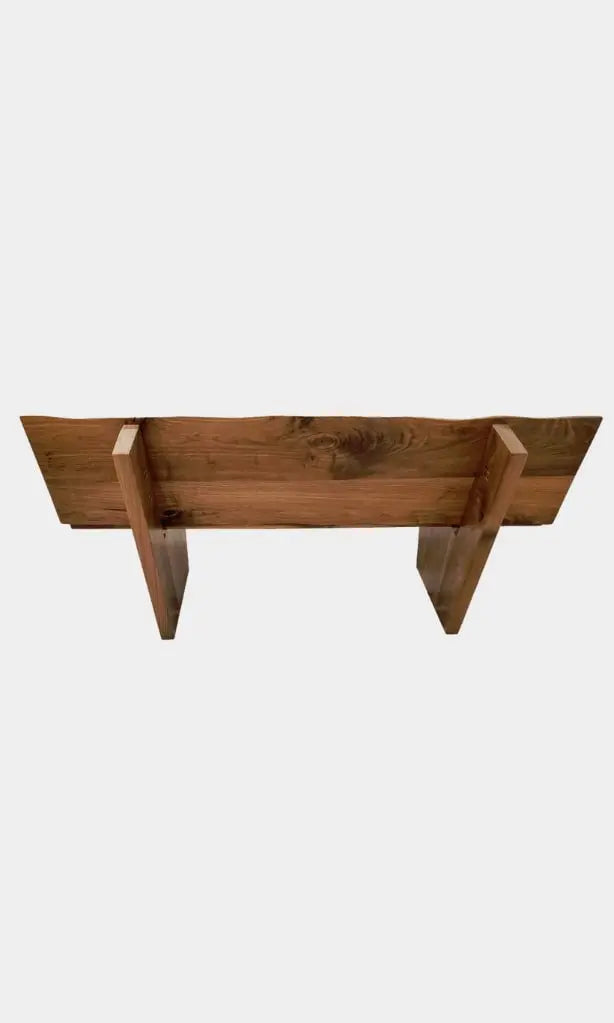 Edge Infinity Bench Custom Built Sculpted Live Edge Bench with Back