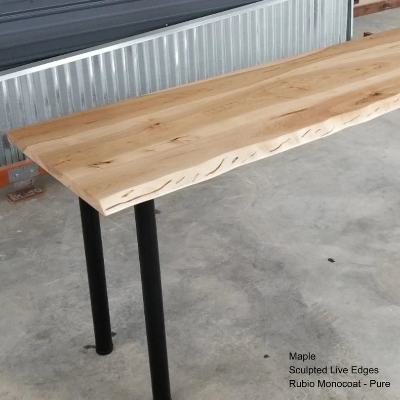 Wooden Office Desk Top, Live Edge, Countertop, Rustic Lumber Tabletop