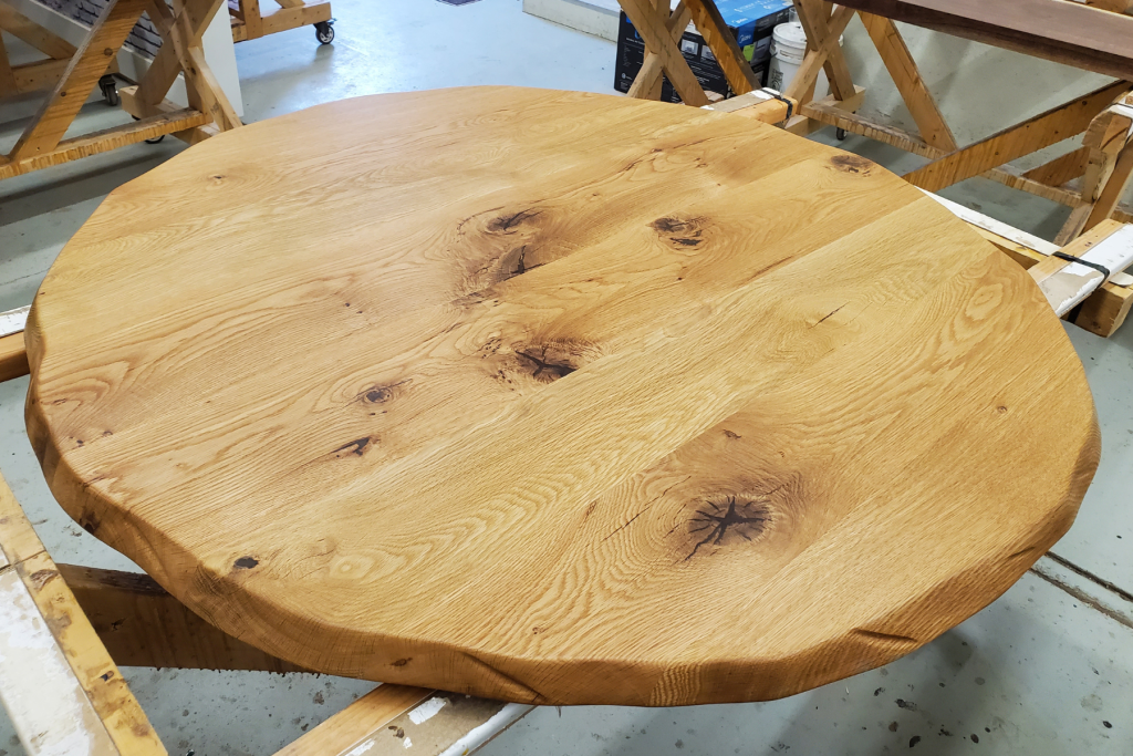 1 1/2" Thick Solid Wood Custom Round Table Top  - 18" to 60"