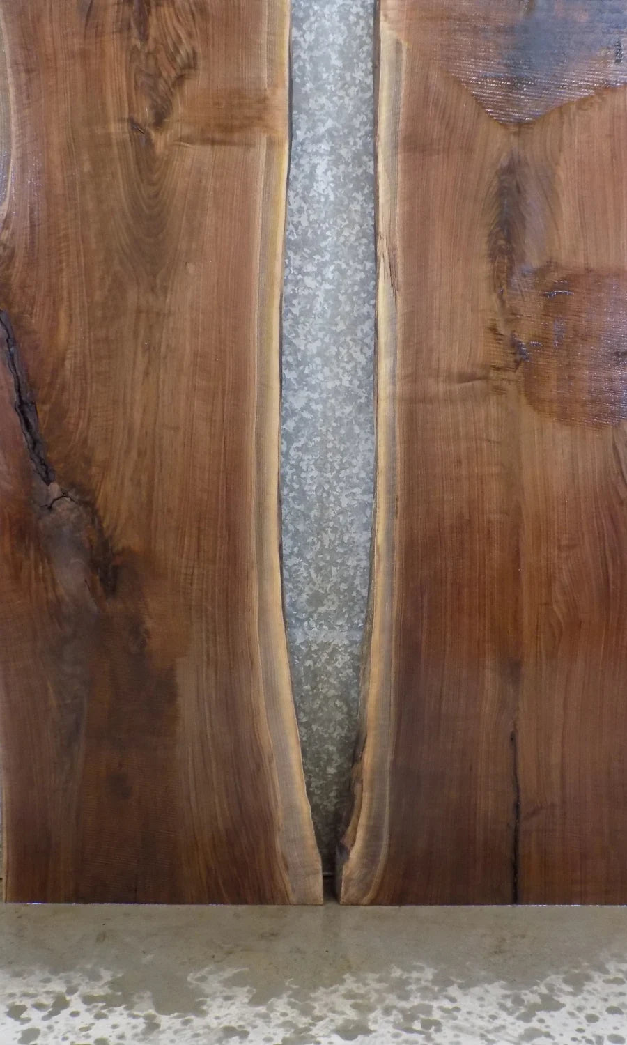 2- Rustic Black Walnut Live Edge Dining Table Top Wood Slab 1013-1014