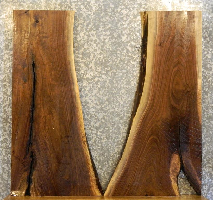 2- Live Edge Black Walnut Bookmatched Table Top Slabs CLOSEOUT 1431-1432