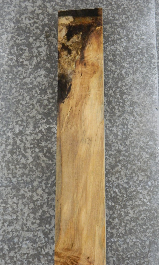 Spalted Maple Partial Live Edge Mantel Wood Slab CLOSEOUT 20024