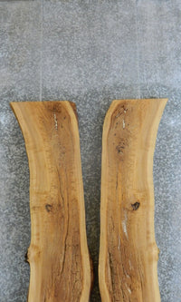 Thumbnail for 2- Bookmatched Live Edge Rustic Ash Bar/Table Top Slabs CLOSEOUT 20545-20546