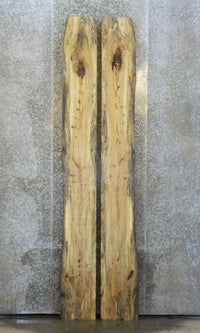 Thumbnail for 2- Bookmatched Partial Live Edge Hackberry Bar Top Slabs CLOSEOUT 20645-20646