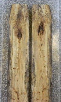 Thumbnail for 2- Bookmatched Partial Live Edge Hackberry Bar Top Slabs CLOSEOUT 20645-20646