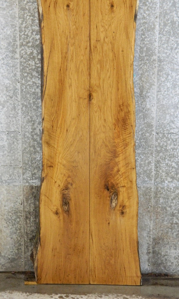2- Live Edge White Oak Bookmatched Bar Top Slabs CLOSEOUT 291-292