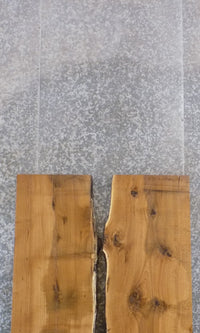Thumbnail for 2- Live Edge Bookmatched White Oak Kitchen Table Top Slabs 39007-39008
