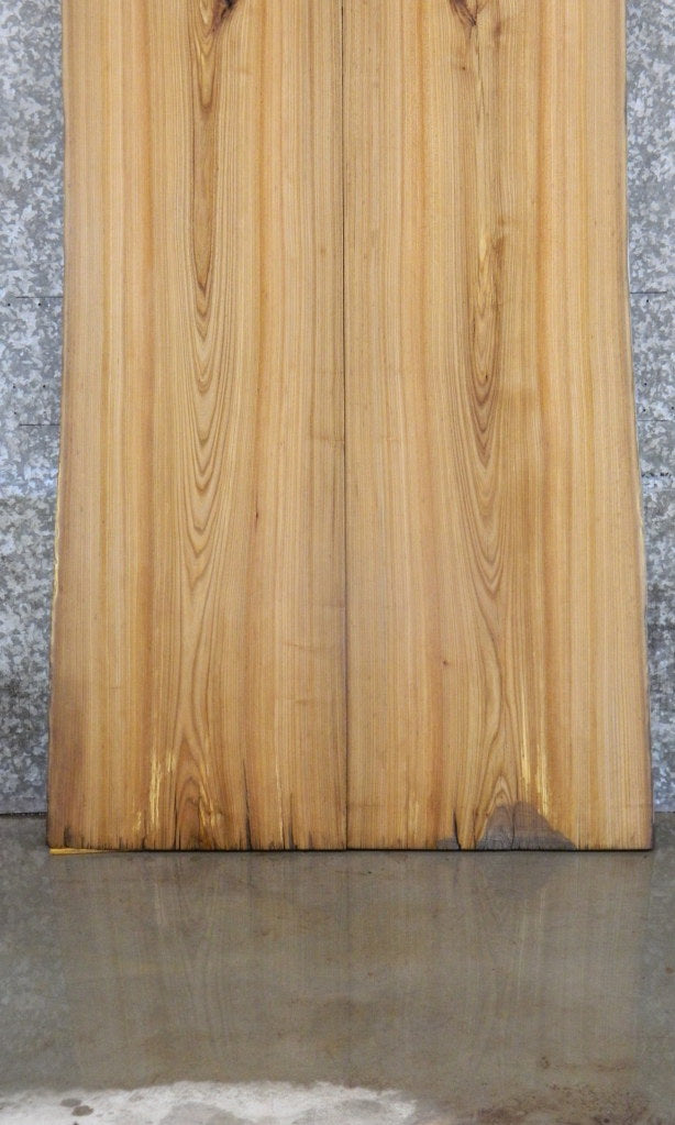 2- Rustic Live Edge Elm Kitchen Table Top Slabs CLOSEOUT 39146-39147
