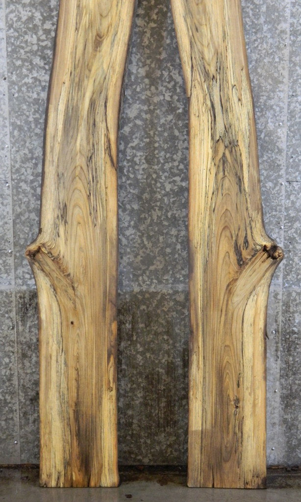 2- Rustic Live Edge Hackberry Bookmatched Bar Slabs CLOSEOUT 40574-40575