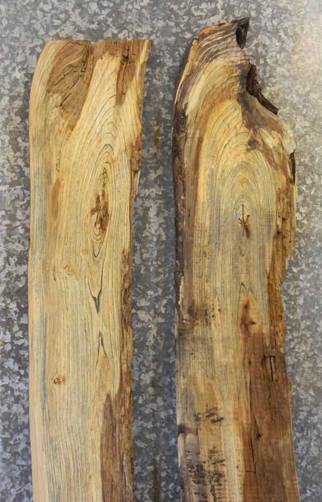 2- Live Edge Hackberry Rustic DIY Table Top Wood Slabs CLOSEOUT 40728-40729