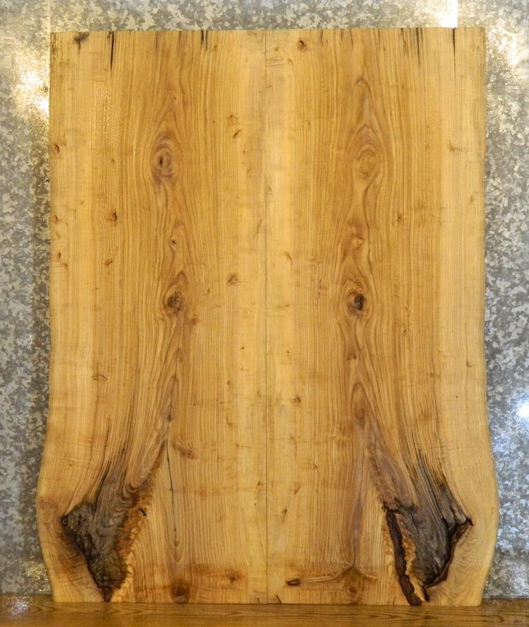 2- Live Edge Bookmatched Kitchen Table Top Ash Slabs CLOSEOUT 4084-4085