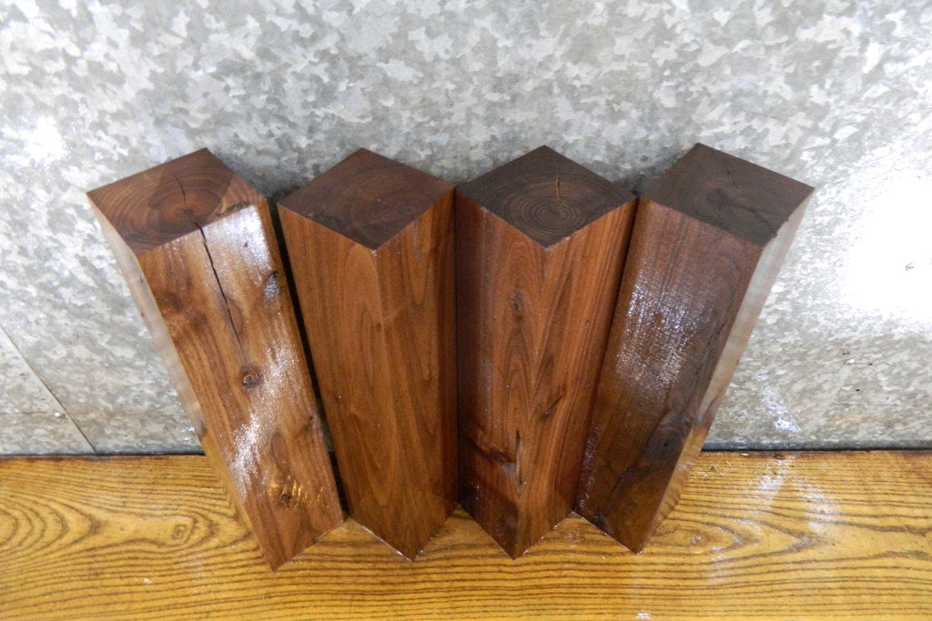 4- Black Walnut Reclaimed Kiln Dried 4x4/Turning Blocks/Blanks 9365