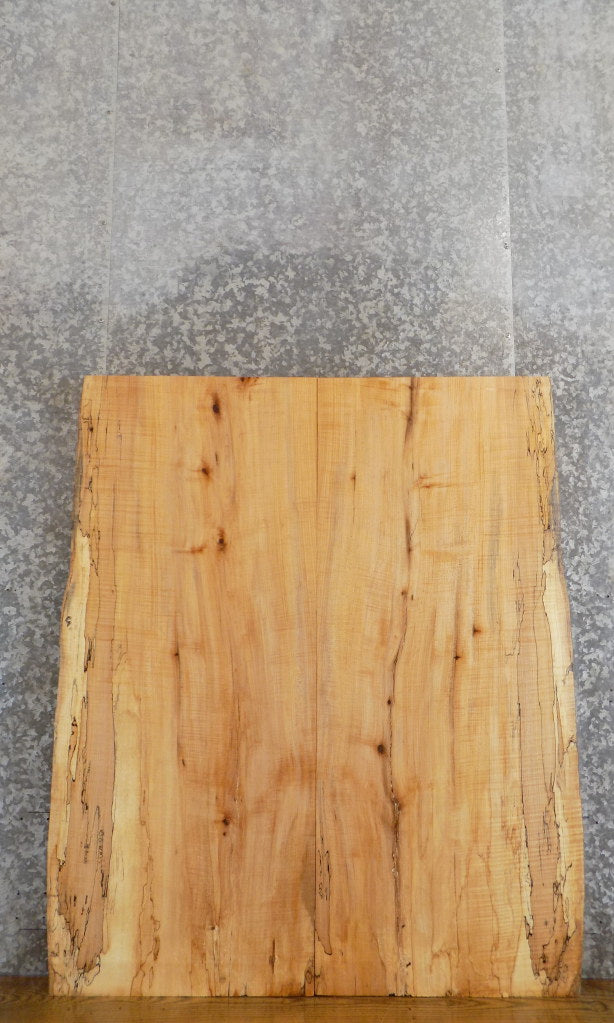 2- Spalted Maple Bookmatched Office Desk Top Wood Slabs CLOSEOUT 4144-4145