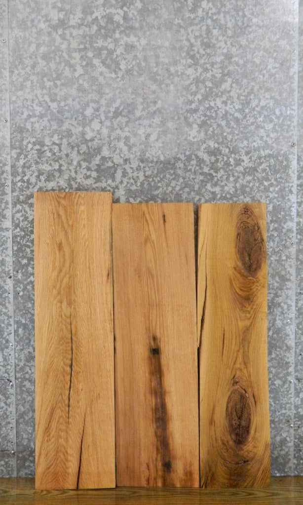 3- Reclaimed Red Oak Kiln Dried Lumber Boards/Craft Pack 43745