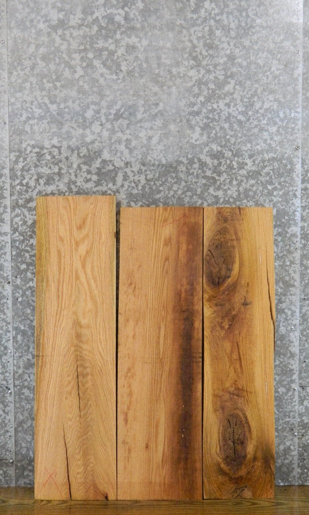 3- Reclaimed Red Oak Kiln Dried Lumber Boards/Craft Pack 43745