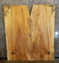 Thumbnail for 2- Partial Live Edge Bookmatched Spalted Maple Table Set CLOSEOUT 581-582